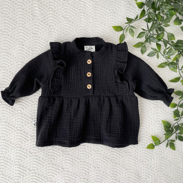 Baby blouse zwart